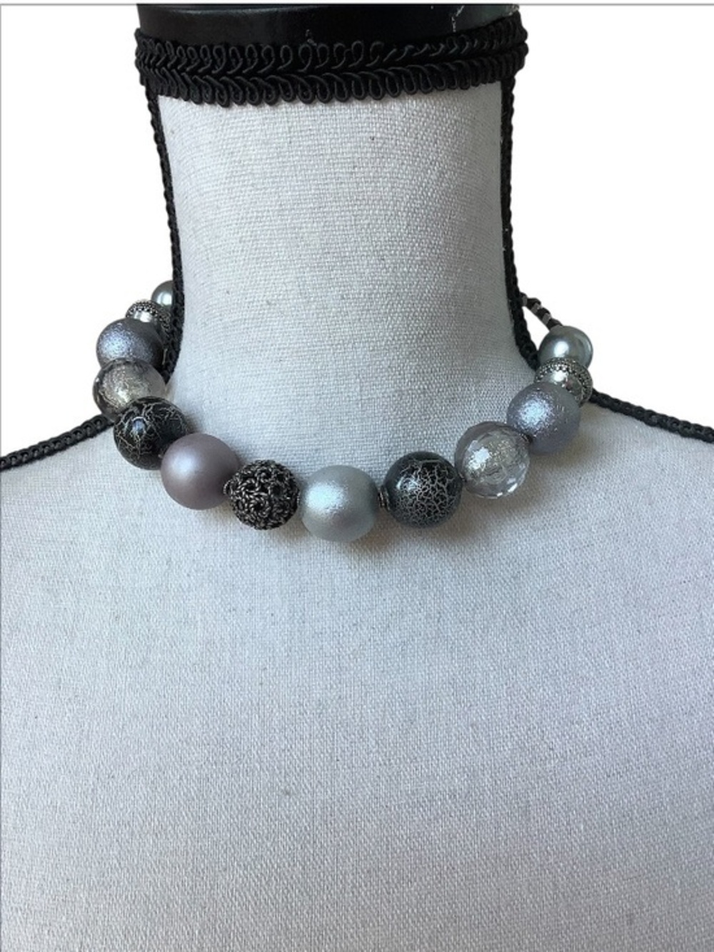 Multi-Color Beaded fashion adjustable choker necklace